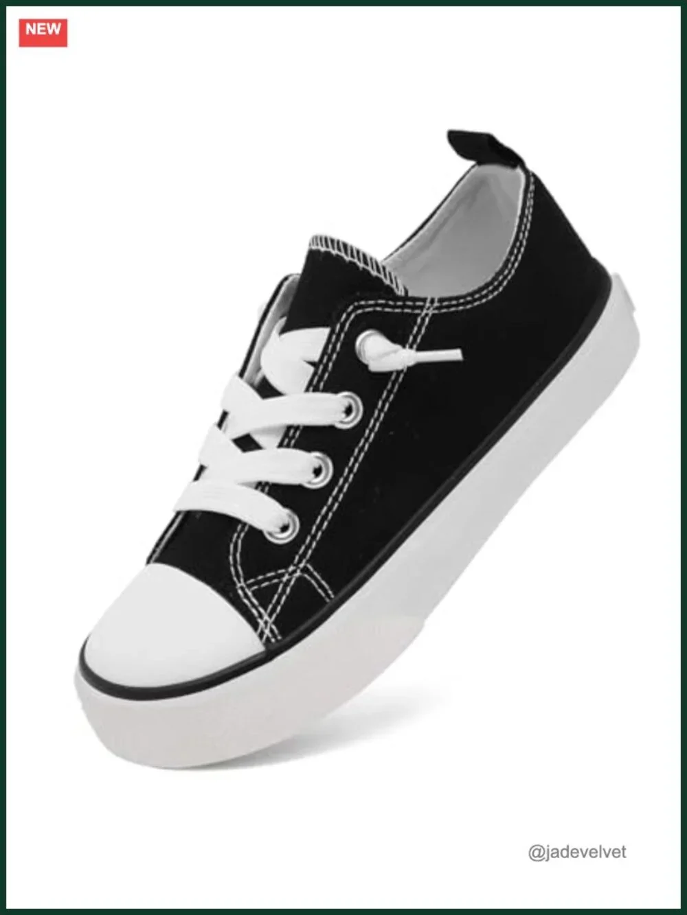 Kids Cushioned Canvas Slip On Sneakers Soft Durable